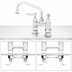 Thumbnail image #3 for T&S Brass Double-Handle 4-Inch Centers Deck-Mount Pantry Mixing Faucet with 8-Inch Swing Nozzle
