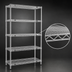 Thumbnail image #3 for EAGLEbrite 5-Tier Wire Starter Shelving Unit, 72W x 24D x 74H, Zinc Finish