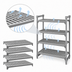 Thumbnail image #4 for Cambro Camshelving Premium 21-Inch x 72-Inch 4-Shelf Vented Shelf Kit, Speckled Gray