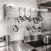 Thumbnail image #3 for Steel Works Stainless SW-72 72-Inch Wall-Mount Double-Bar Stainless Steel Pot Rack