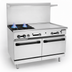 Thumbnail image #3 for Turbo Air Radiance 48-Inch Gas Restaurant Range with 2 Open Burners, 36-Inch Right-Side Griddle, and 2 Standard Ovens