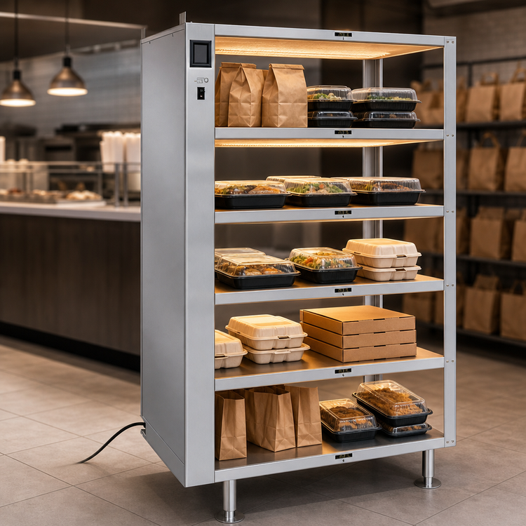 Product image #4 for Hatco Glo-Ray 2-Go 5-Tier Heated Holding Shelves, Stainless Steel, 120V