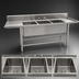 Thumbnail image #3 for Eagle Group S14 Series 3-Compartment 304 Stainless Steel Sink with Left Drainboard, 89-1/2W x 27D x 42H