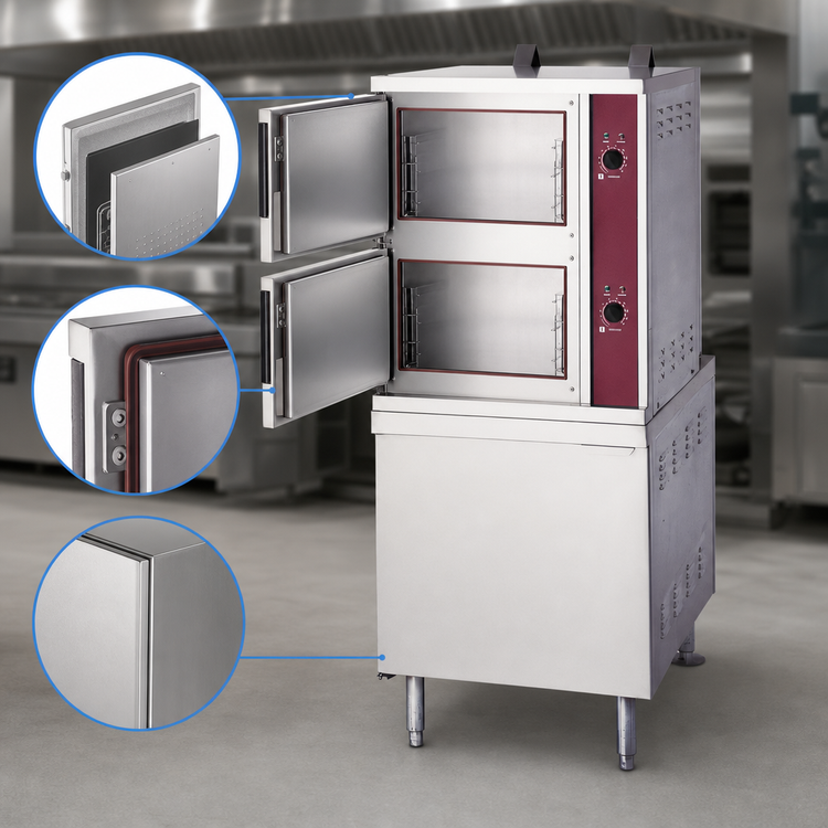 Product image #3 for Crown GCX-10-24 Two-Compartment Full-Size Gas Convection Steamer