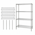 Thumbnail image #3 for Quantum 60-Inch W x 18-Inch D x 74-Inch H Wire Shelving Starter Kit, 4 Shelves, 304 Stainless Steel
