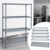 Thumbnail image #3 for Quantum 4-Shelf Wire Shelving Starter Kit, 36-Inch W x 21-Inch D x 86-Inch H, Gray Epoxy Antimicrobial Finish, 600-800 lb Capacity