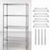Thumbnail image #3 for Quantum 4-Shelf Stationary Wire Shelving Starter Kit, 72-Inch Wide x 86-Inch High, 304 Stainless Steel