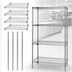 Thumbnail image #3 for Quantum Chrome Plated Stationary Wire Shelving Starter Kit, 30 x 21 x 54 Inches, 4-Shelf