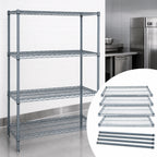Thumbnail image #3 for Quantum WR86-2136GY 4-Shelf Wire Shelving Starter Unit, 36"W x 21"D x 86"H, Gray Epoxy Finish, 600-800 lb. Capacity