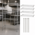Thumbnail image #3 for Quantum 42-Inch W x 18-Inch D x 63-Inch H 4-Shelf Wire Shelving Starter Kit, 304 Stainless Steel