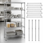 Thumbnail image #3 for Quantum WR86-1436S 4-Shelf Stainless Steel Wire Shelving Starter Unit, 36"W x 12"D x 86"H, Stationary