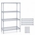 Thumbnail image #3 for Quantum WR86-2172C Chrome-Plated 86-Inch Wire Shelving Starter Kit, 72 x 21 Inches, 4 Shelves