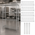 Thumbnail image #3 for Quantum 72-Inch W x 24-Inch D x 63-Inch H 4-Shelf Wire Shelving Starter Kit, 304 Stainless Steel