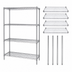 Thumbnail image #3 for Quantum 54W x 21D x 54H Chrome-Plated Wire Shelving Starter Kit with 4 Shelves