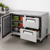 Thumbnail image #3 for Turbo Air Super Deluxe Two-Section Undercounter Freezer with 1 Left-Hinged Door and 2 Drawers, 17 Cu. Ft.