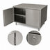 Thumbnail image #3 for BK Resources Single-Sided Stainless Steel Chef Table Cabinet Base with Locking Hinged Doors, 48 x 24 Inches