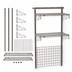 Thumbnail image #3 for Metro SmartWall Tall Base Kit Wall-Mounted Shelving Starter Unit with Wire Grid and Shelves