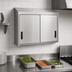 Thumbnail image #3 for Advance Tabco Wall-Mounted Stainless Steel Enclosed Cabinet with Sliding Doors and Shelf, 48 x 15 Inches
