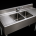 Thumbnail image #3 for Eagle 2200 Series 48-Inch 2-Compartment Underbar Sink with Dual Drainboards