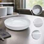 Thumbnail image #3 for American Metalcraft Endurance MELR9 46 oz White Round Melamine Bowl, 9-1/2 Inch Diameter Case of 8