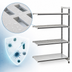 Thumbnail image #3 for Cambro Camshelving Elements XTRA 4-Shelf Stationary Add-On Polymer Shelving Unit, 21 x 36 x 64 Inches, Vented and Solid, Speckled Gray