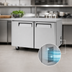 Thumbnail image #3 for Turbo Air M3 Series Two-Section Undercounter Freezer, 17.0 Cu. Ft., Self-Contained Rear-Mount