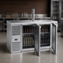 Thumbnail image #3 for True Premier Bar 60-Inch Pass-Thru Two-Section Refrigerated Draft Bar Cooler with Stainless Steel Top, 4 Locking Doors, and 1 Faucet Beer Column
