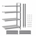 Thumbnail image #3 for Cambro Camshelving Elements XTRA 4-Shelf Solid Stationary Add-On Polymer Shelving Unit, 24