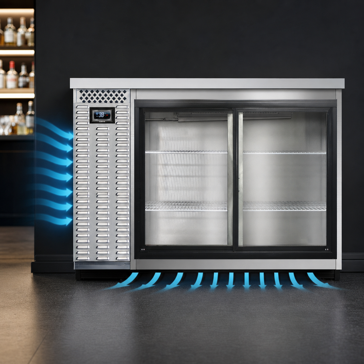 Product image #3 for Continental Refrigerator BB50NSSSGD 50-Inch Front Breathing Back Bar Cooler with Sliding Glass Doors