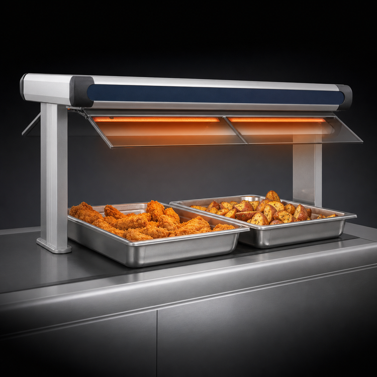 Product image #3 for Hatco Glo-Ray Designer Dual Infrared Strip Heater, 69.5-Inch Wide, 3-Inch Spacing, High Wattage, Aluminum, Unlighted