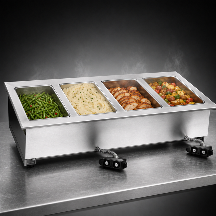 Product image #3 for Eagle Group 4-Well Drop-In Electric Dry Hot Food Well Unit, 208V