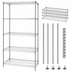 Thumbnail image #3 for Quantum 30 Inch W x 24 Inch D x 63 Inch H Chrome Wire Shelving Starter Kit with 5 Shelves