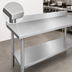 Thumbnail image #3 for Duke Stainless Steel Work Table with 5-Inch Riser and Undershelf, 144 x 24 Inches