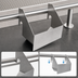 Thumbnail image #3 for CHOICE Clip-On Dry Waste Rail with Removable Chute, 12 Inch W x 7 Inch D, Stainless Steel