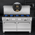 Thumbnail image #3 for Southbend Ultimate 60-Inch Commercial Gas Restaurant Range with 5 Burners, 24-Inch Griddle, 2 Cabinets and Hi-Shelf