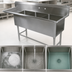 Thumbnail image #3 for John Boos Pro-Bowl 3-Compartment Stainless Steel Sink with 30-Inch Left Drainboard, 14-Inch Deep Bowls