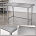 Thumbnail image #3 for Advance Tabco 144-Inch x 30-Inch 16 Gauge 430 Stainless Steel Work Table with 1-1/2-Inch Rear Up-Turn and Galvanized Base