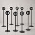 Thumbnail image #3 for American Metalcraft Laser-Cut Black Stainless Steel Number Stand Set, Nos. 41-50