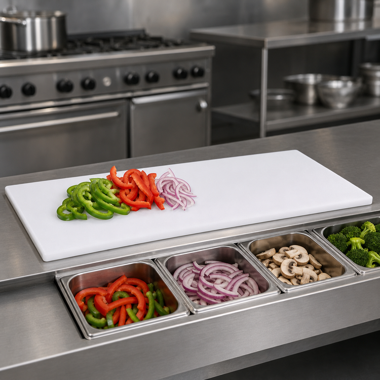 Product image #3 for John Boos Reversible Polyethylene Steam Table Cutting Board, 48 x 10 x 1/2 Inch