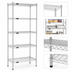 Thumbnail image #3 for Eagle Group 5-Tier Stationary Starter Wire Shelving Unit, 24 x 18 x 74 Inches, Stainless Steel Finish