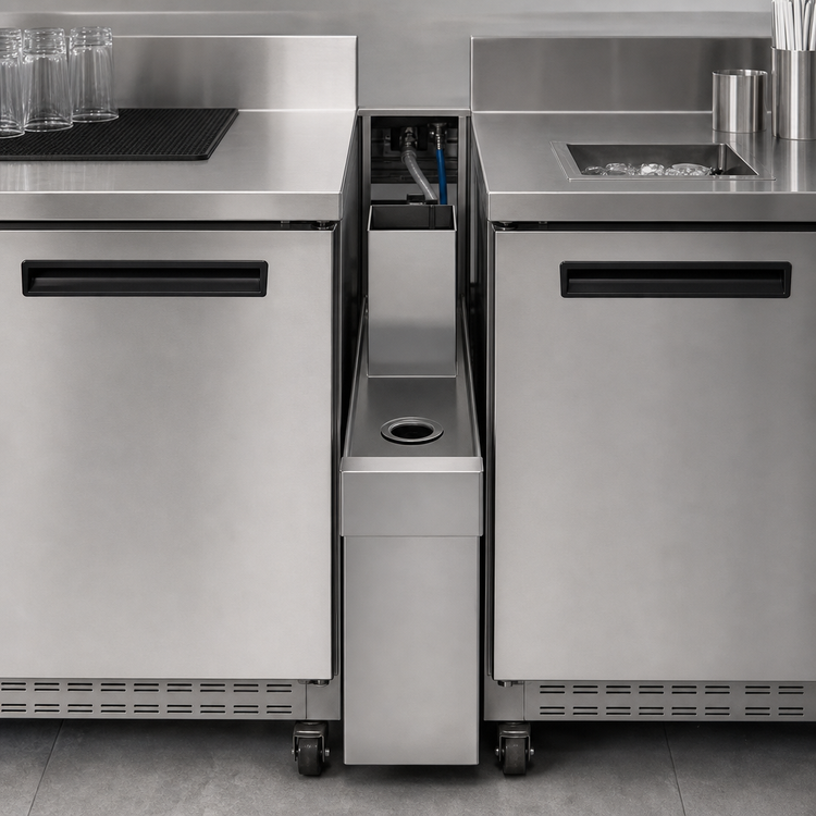 Product image #3 for Spec-Bar 6-Inch Wide x 24-Inch Long Tubing Chase for Underbar Beverage Equipment