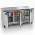 Thumbnail image #4 for Beverage-Air 3-Section Undercounter Refrigerator, 72 Inch Wide, 17.88 Cu. Ft., 3-Door, Rear-Mounted Self-Contained
