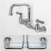 Thumbnail image #3 for Advance Tabco K-160 Splash-Mounted Faucet with 6-Inch Extended D Spout, 8-Inch Centers, Lead Free