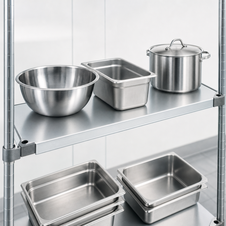 Product image #3 for Metro Super Erecta 60-Inch x 14-Inch Solid Galvanized Shelf with Raised Ship's Edge