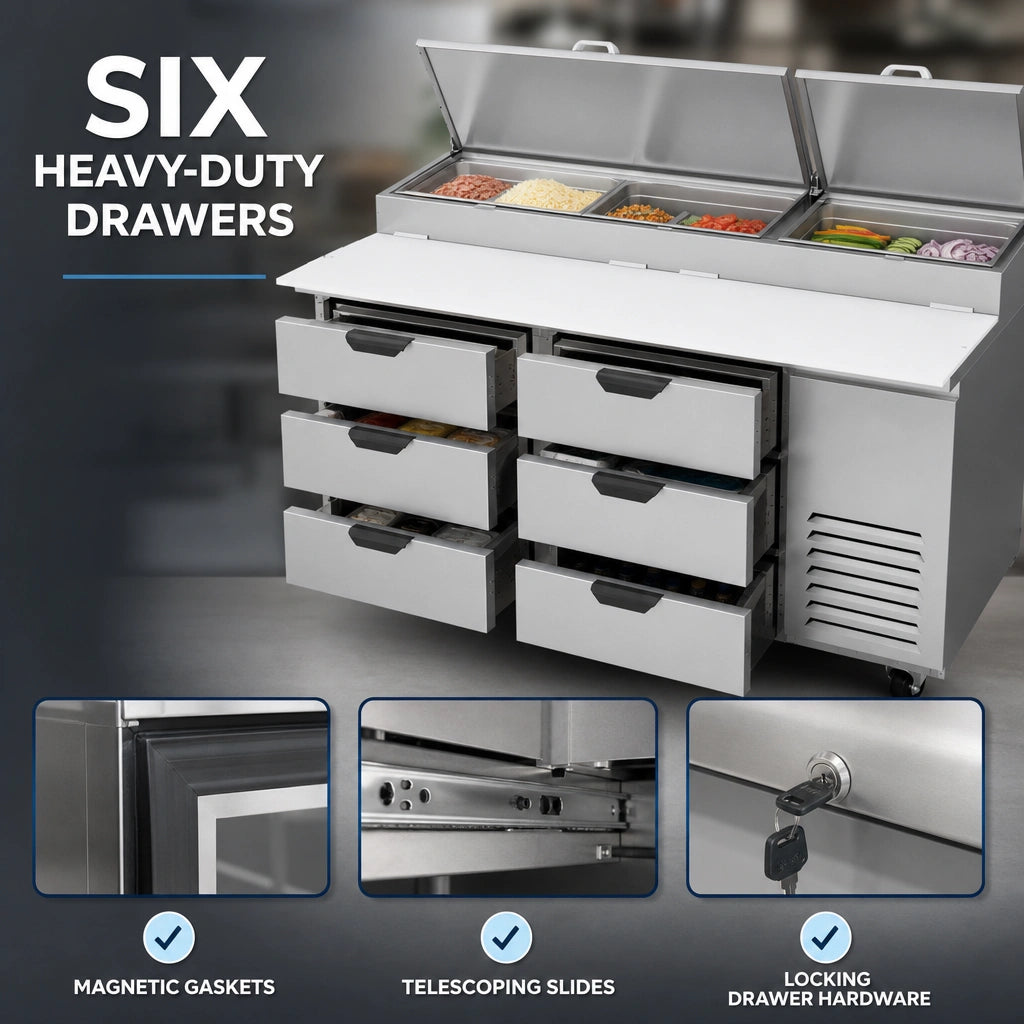 Six Heavy-Duty Drawers