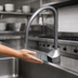 Thumbnail image #3 for ChekPoint Electronic Sensor Touchless Deck-Mount Faucet with Rigid Gooseneck Spout