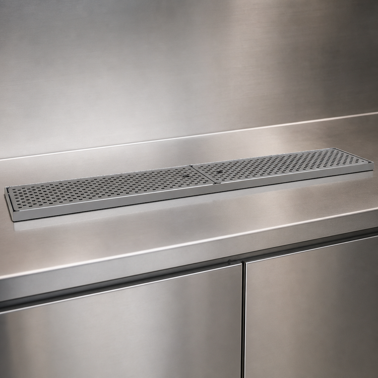Product image #3 for Glastender Surface Mount Stainless Steel Drain Pan, 44 x 8 Inches
