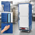 Thumbnail image #3 for Metro C5 3 Series Full-Height Insulated Heated Holding & Proofing Cabinet, Blue, Dutch Solid Doors, Fixed Wire Slides