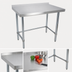 Thumbnail image #3 for BK Resources 48-Inch x 30-Inch Open Base Stainless Steel Work Table with 1-1/2-Inch Rear Riser