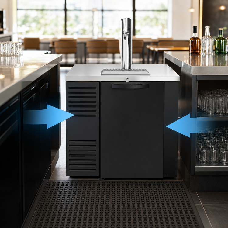 Product image #3 for True Premier Bar Pass-Thru Refrigerated Draft Beer Cooler, One-Section, 36-Inch Wide